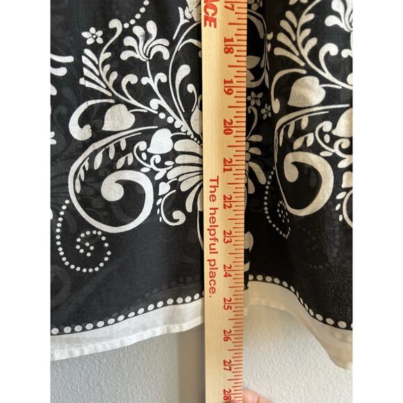 Sunny Leigh Womens L Coverup Tunic Silk Blend 3/4 Sleeve Floral Beach Boho VTG - Picture 7 of 11